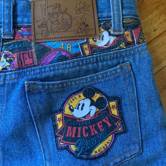 RARE Rainbow Co Disney Mickey Mouse 90s Mom Jean Shorts - Picture 5 of 5